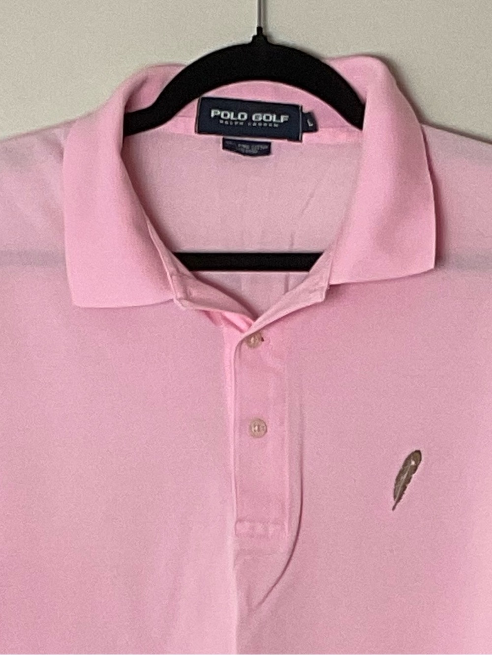 Mens Polo Golf by Ralph Lauren Short-Sleeve Polo Light Pink Chechessee Creek L